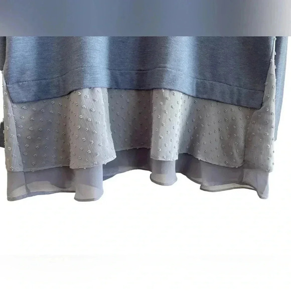 Logo by Lori Goldstein Lounge Ruffle Open Front Cardigan Sz M - Picture 4 of 6